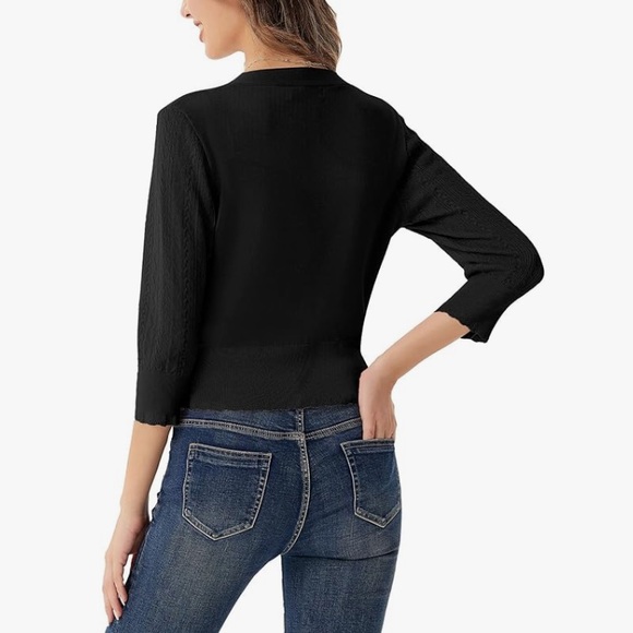 (A9) GRACE KARIN Cropped Cardigan V-Neck Button Down Open Front, Size Small, NWT - Picture 3 of 12